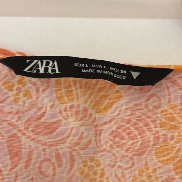 NWOT Zara Linen Floral Cropped Top - Picture 5 of 10